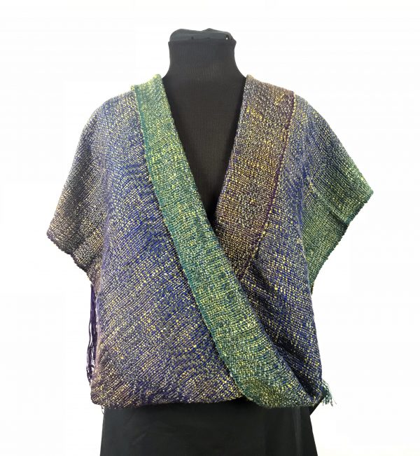 Fibonacci Double Shuttle Handwoven Shawl - Image 3