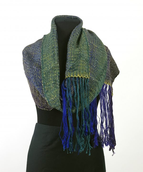 Fibonacci Double Shuttle Handwoven Shawl - Image 2