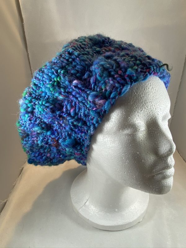 Handspun Caribbean Sea Beret - Image 2