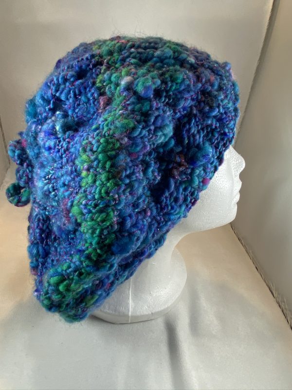 Handspun Caribbean Sea Beret - Image 4