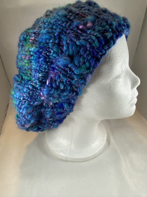 Handspun Caribbean Sea Beret - Image 5