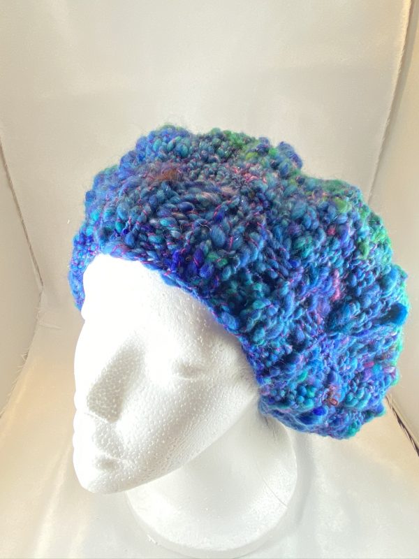 Handspun Caribbean Sea Beret - Image 7