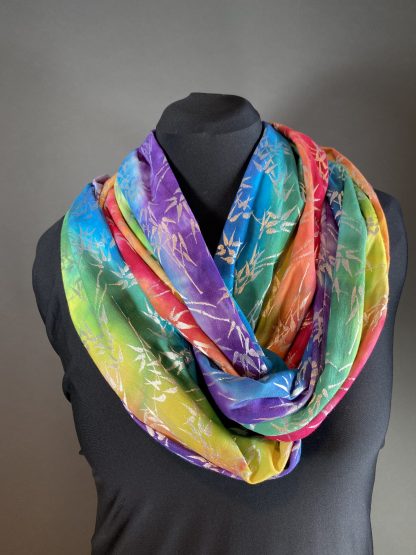 Bamboo Rainbow Delight Infinity Cowl Scarf #1 - Image 2