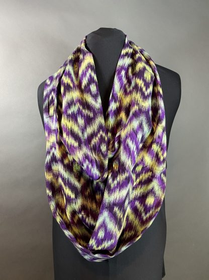 Grape Crush Light Batik Infinity Cowl Scarf