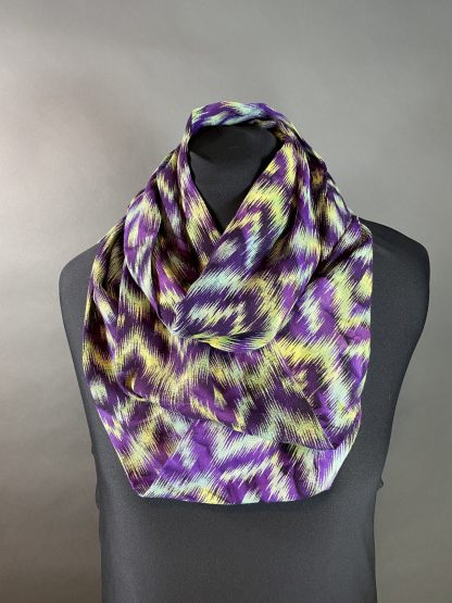 Grape Crush Light Batik Infinity Cowl Scarf - Image 3